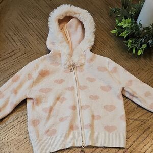 Cozy Heart Patterned Hoodie Size 5